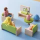 Kruzzel 19764 Wooden Doll Family for Dollhouse, 7 pcs