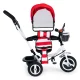 ECOTOYS 3-in-1 Toddler Tricycle with Push Handle and Canopy, Red