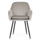 Modern Velvet Upholstered Dining Chair ModernHome, Light Grey