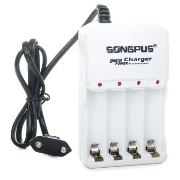 AA and AAA Battery Charger, White