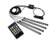LED Car Interior Lighting with Remote Control (4 x 12 LED)