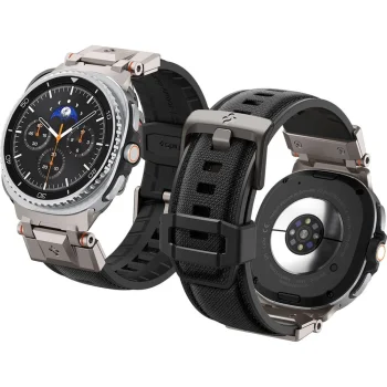 Laikrodžio dirželis Spigen DuraPro Armor skirtas Samsung Galaxy Watch 40/44/46 mm, juodas