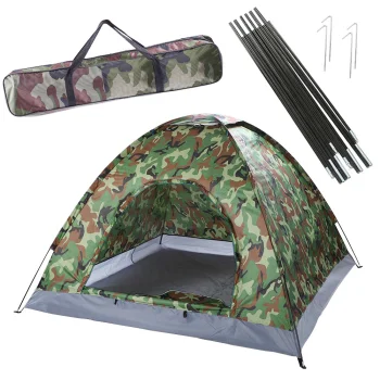 2-3 Person Camping Tent with Mosquito Net Camouflage