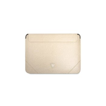 Guess Saffiano Triangle Logo case for a 14" laptop - beige