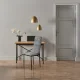 Set of 4 Velvet Dining Chairs ModernHome Tufted Backrest, grey