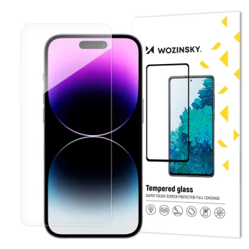 Wozinsky grūdintas apsauginis stiklas, skirtas iPhone 16 Pro / 17 / 17 Pro / 18 Pro, 9H