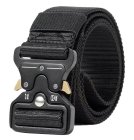 Tactical Webbing Belt with Quick Release Buckle, Black