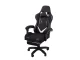 Gaming and Office Chair with Retractable Footrest, Black