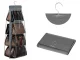 Hanging Closet Organizer for Bags and Shoes, 8 Pockets, Grey
