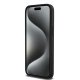 DKNY iPhone 15 Pro Max Case Leather Monogram Pattern MagSafe, Black