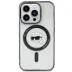 Karl Lagerfeld iPhone 15 Pro Case IML Karl`s Head MagSafe, Transparent