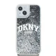 DKNY iPhone 15 Case Liquid Glitters Arch Logo, Black