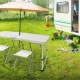 Bakalu KZ1138 Folding Camping Table Set with 4 Chairs