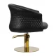 Gabbiano Wersal Hairdressing Chair Black with Gold Base