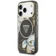 Guess IML Glitter Flowers Triangle MagSafe Phone Case Cover iPhone 17 Pro Max - Black