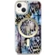 Guess iPhone 14 Case Leopard MagSafe, Blue