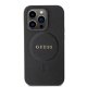 Guess Saffiano MagSafe Case for iPhone 15 Pro Max, Black