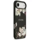 Guess Grained Flowers Classic Logo MagSafe Case for iPhone Air, Black
