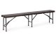 Folding Table and Bench Set 180 cm for 8 People MultiGarden, Rattan Brown