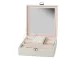 White Jewelry and Watch Box with Mirror, 25.5x25x8.5 cm