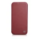 Icarer iPhone 14 Pro Max Premium Leather Folio Case MagSafe, Red