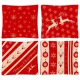 Ruhhy Christmas Decorative Pillowcases 45x45 cm Set of 4, Red/Linen