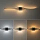 Modern LED Wall Lamp 3 Light Colors 100cm 35W, Black
