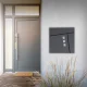 Modern Mailbox for Letters and Newspapers, Anthracite