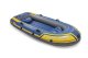 Inflatable boat set Intex Challenger 3 with pump and 2 oars, blue