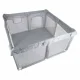 Folding Baby Playpen and Playground, 120x120 cm, Grey/White