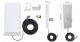 5G / LTE / CBRS 2x2 MIMO Panel Antenna, 1.7-3.8GHz, 2x 18dBi, SMA-Male, 2x 15m