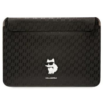 Karl Lagerfeld Saffiano Monogram Choupette 14" Laptop Sleeve, Black