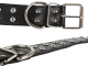Dog Collar with Studs, Faux Leather, Adjustable, Size L