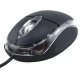 Mini Wired Optical Mouse AK190, Black/Transparent