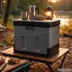 Portable Folding Camping Toilet, Black/Grey
