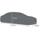 Xtrobb Car Cover, for Medium and Large Cars, 572x180x120 cm, Grey