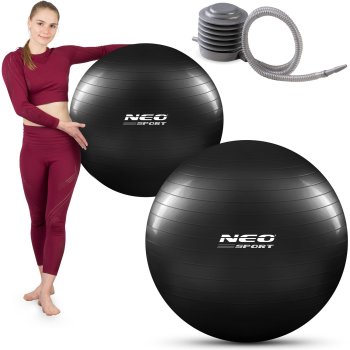 Neo-Sport 75cm Black Exercise Ball NS-952 - Fitness & Stability Training
