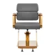 Gabbiano Porto Hairdressing Chair with Gold Base Grey