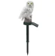 Solar LED garden lamp in owl shape, white
