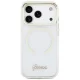 Guess IML Script Metal MagSafe Case for iPhone 17 Pro, Clear