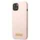 Guess Silicone Logo Plate MagSafe Case for iPhone 13 mini, Pink