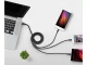 3-in-1 USB Cable Lightning / Micro USB / Type-C 1.2m Black