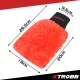 Car Wash Mitt Xtrobb Coral Fleece 26.5 x 18 cm, Red and Black