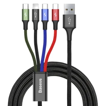 Baseus Rapid USB to Lightning / 2x USB Type C / micro USB Nylon Braided Cable 3.5A, 1.2m