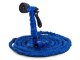 Expandable Garden Hose with 7-Function Spray Gun, 15m, Blue