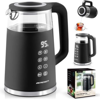 Electric Kettle Berdsen BD-707, 1.7 L, Black