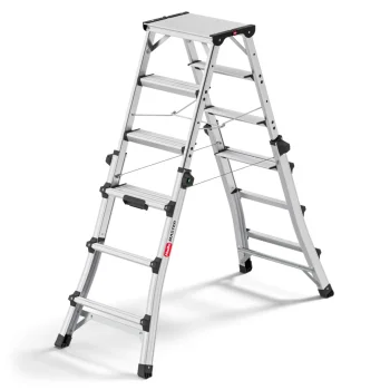 Hailo Master DTL100 Telescopic Step Ladder 2 x 4 – 2 x 6 Steps