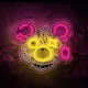 Forever Light ART LED Neon Sign PUNK MIŚ, Pink/Yellow