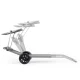 MultiGarden Folding Beach Lounger on Wheels with Canopy, Grey