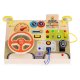 Ecotoys Wooden Sensory Educational Board with LED, Car Theme, 14 Elements